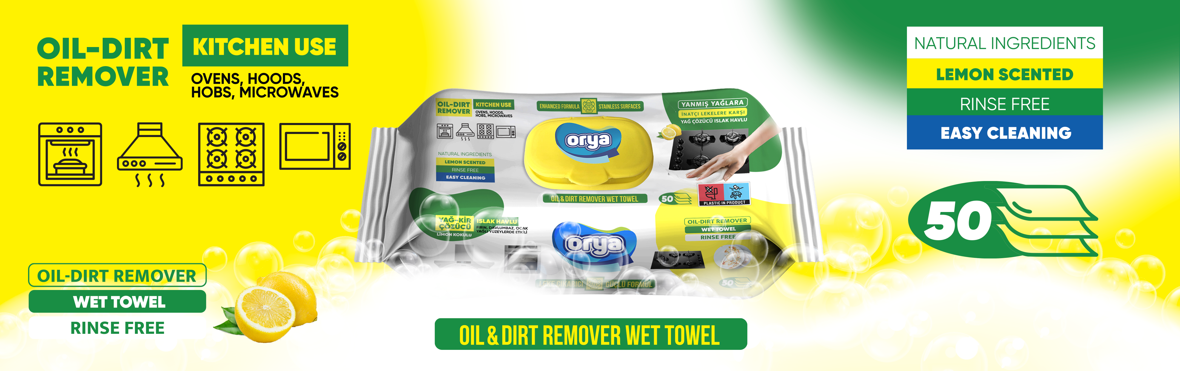 Oil dirt remover banner